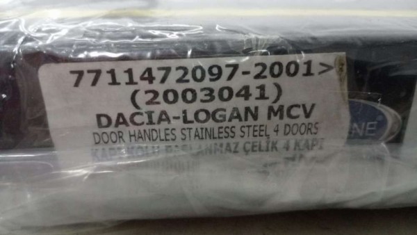 Dacia Logan MCV Krom Kapı Kolu Nikelaj Kaplaması P.Çelik 7711472097 YS YP [C-B-130]