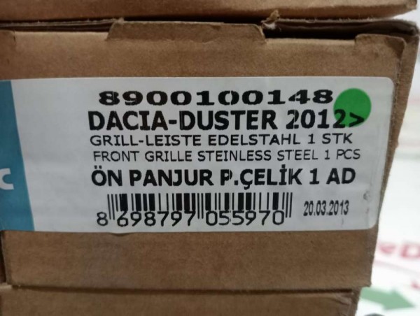 Dacia Duster Ön Panjur Çıtası Nikelajı 8900100148 YS YP [D-B-130]