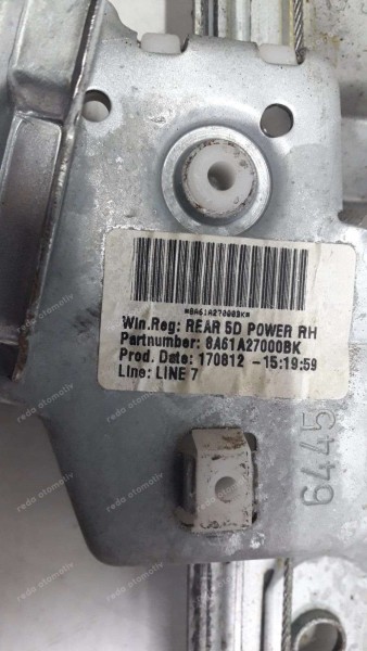 Ford Fiesta Sağ Arka Cam Krikosu Elektrikli Motorsuz 8A61-27000 CP (DE-110)