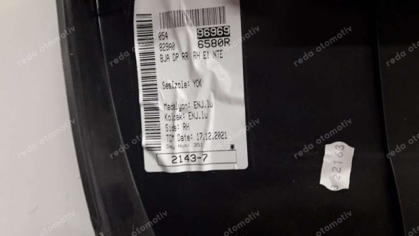 Renault Clio5 Sağ Arka Kapı Döşemesi 829A06580R CP (FF-120)