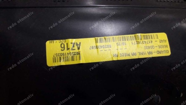 Hyundai Bayon Sağ Arka Çamurluk Davlumbazı 86822-Q0400 86826-Q0400 SP YP (MA-110)