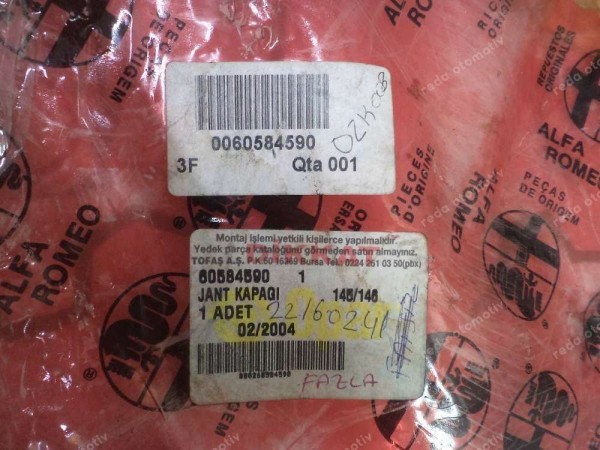 Alfa Romeo 145/146 14 inç Jant Kapağı Orj 60584590 YP (FB-116)