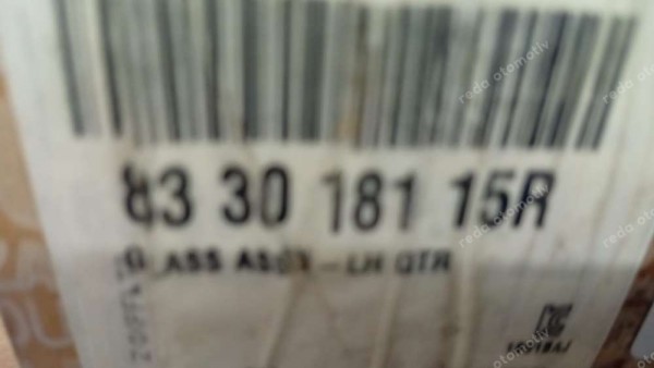 Renault Koleos 2 Sol Arka Kelebek Camı 833018115R YP (GI-130)