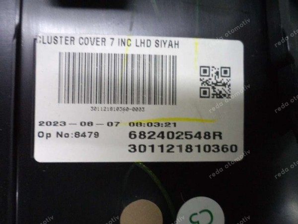 Renault Clio 5 KM Gösterge Çerçevesi Orj 682402548R 682406595R YP (GF-140)