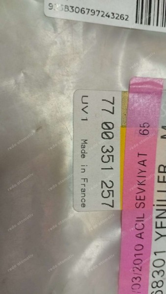 Renault Master Arka Yan Cam Fitili 7700351257 YP (F3)