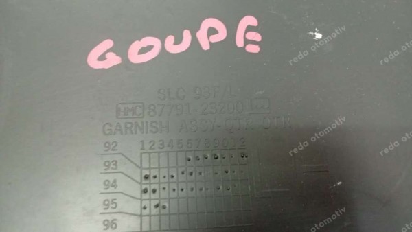 Hyundai  S-Coupe Sol Arka Çamurluk Çıtası 87791-23200 CP (DI-109)