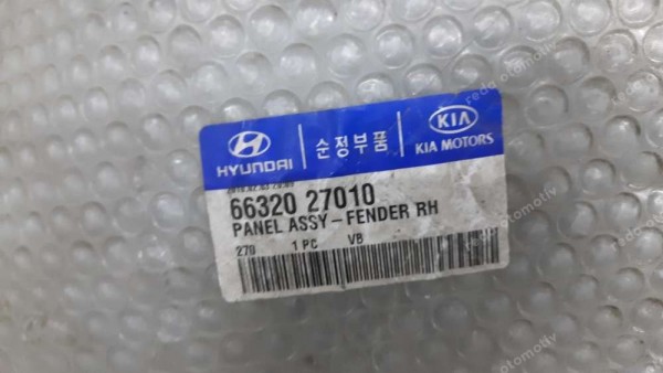 Hyundai Coupe Sağ Ön Çamurluk 66320-27010  YP (HE-110)