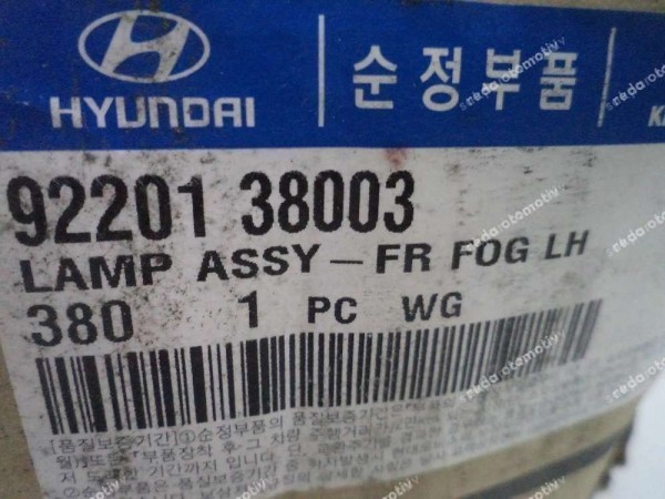 Hyundai Sonata Sol Sis Farı Orjinal 92201-38003 YP (FC120)