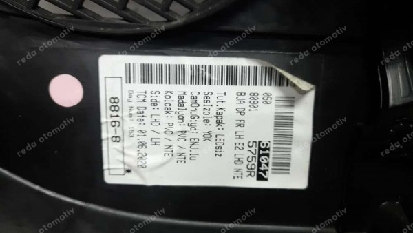 Renault Clio 5 Sol Ön Kapı Döşemesi 809015759R CP (FE-120)