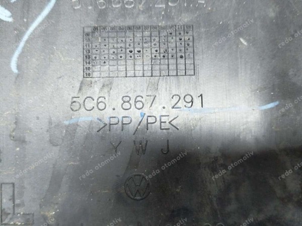 Volkswagen Jetta Sol Direk İç Kaplaması Trimi 5C6867291A SP (DA110)