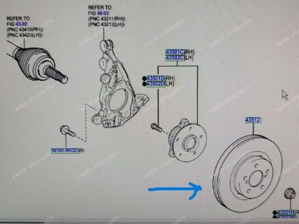 Toyota Yaris Croos Ön Fren Diski TK. GM Orj. 43512-02390 SP (AB120)