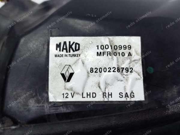 Renault Clio 2 Sol Ön Far 8200228792 CP (GH120)