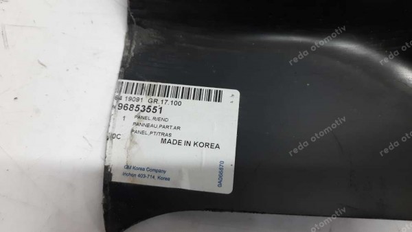 Chevrolet Captiva C100 Arka Panel Sacı 96853551 HP YP (FA-110)