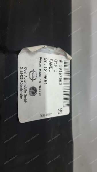 Opel Astra K Arka Panel Sacı 39157663 YP (FA-110)