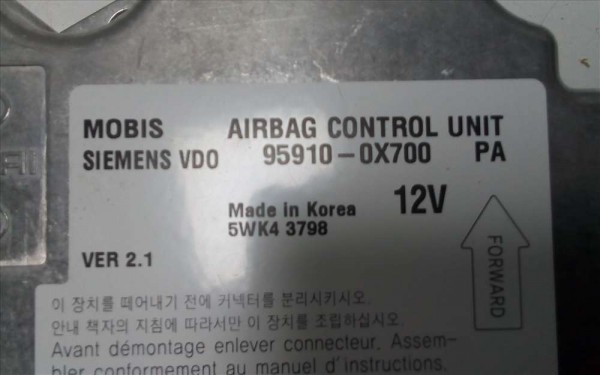 Hyundai İ10 Hava Yastığı Airbag Kontrol Beyni Modülü 95910-0X700 YP [C-E-120]