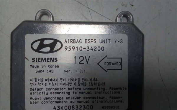 Hyundai Sonata Hava Yastığı Airbag Kontrol Ünitesi Modülü 95910-34200 CP [C-E-120]