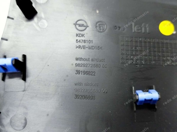 Opel Corsa F Orta Konsol Flanşı Sol Ön Kaplama Bakaliti  98292725ZD 9829272580 SP (KF130)