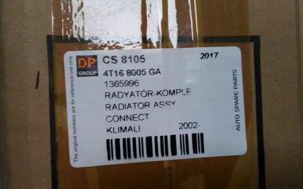 Ford Connect 1.8 TDCİ Motor Su Radyatörü Klimalı 4T16-8005-GA YS YP