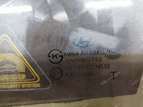 Hyundai Elantra Sol Ön Kapı Camı 82411-3X010 CP (LA142)