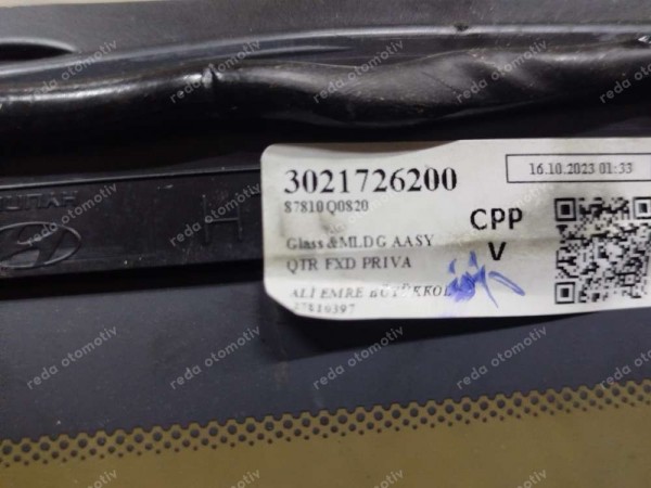 Hyundai Bayon Sol Arka Kelebek Küstod Camı [Nikelaj] 87810-Q0820 CP (LC124)
