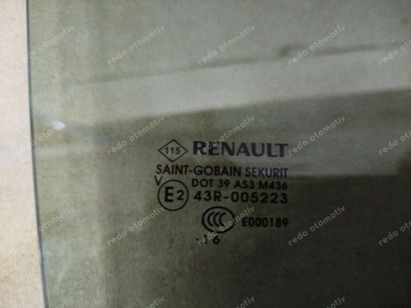Renault Zoe Sağ Arka Kapı Camı 823003497R YP (MB140)
