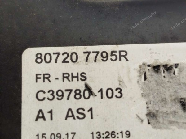 Renault Kadjar Sağ Ön Cam Krikosu Motoru 807207795R CP (İH132)