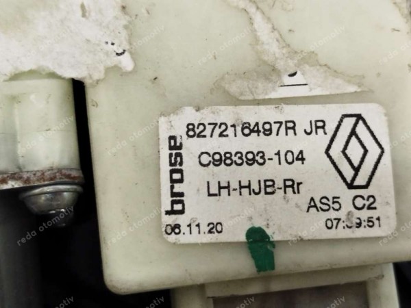 Renault Captur 2 Sol Arka Cam Krikosu 827216497R CP (İG142)
