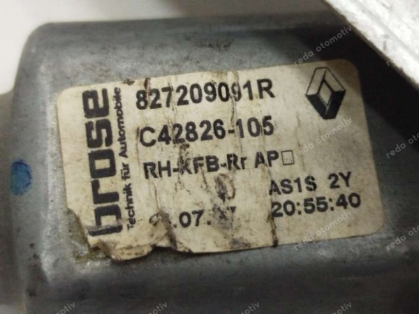 Renault Megane 4 Sağ Arka Cam Krikosu Motoru 827209091R CP (İH143)