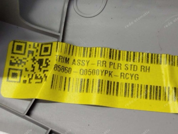 Hyundai Bayon İ20 Sağ Arka Küstodod İç Trim Kaplaması Bakaliti 85860-Q0500YPK SP HP (EA110)