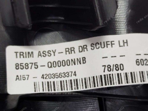 Hyundai Bayon İ20 Sol Arka Marpiyel İç Trim Kaplaması Bakaliti 85875-Q0000NNB SP YP (EA110)