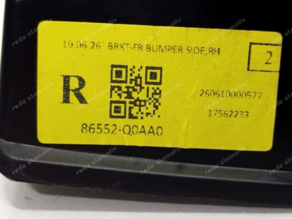 Hyundai Bayon İ20 Sağ Ön Tampon Bağlantı Braketi 86552-Q0AA0 SP YP (BB110)