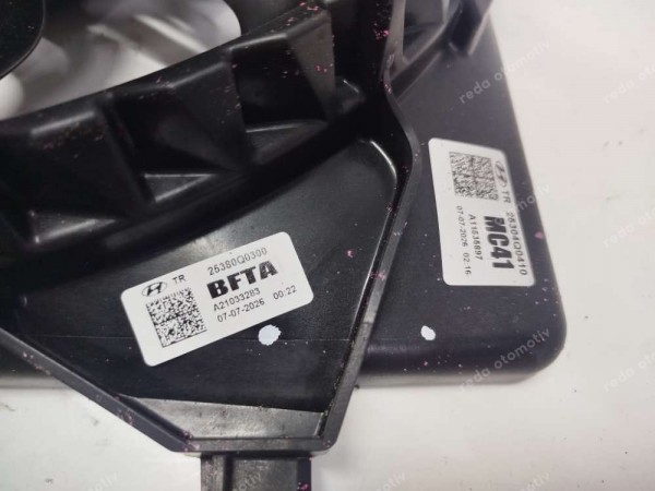 Hyundai Bayon İ20 Fan Davlumbazı Motoru Komple 25380Q0300 SP YP (BF110)