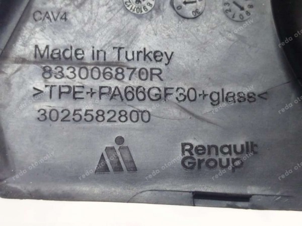 Renault Clio 5 Sağ Ön Kelebek Camı 833006870R CP