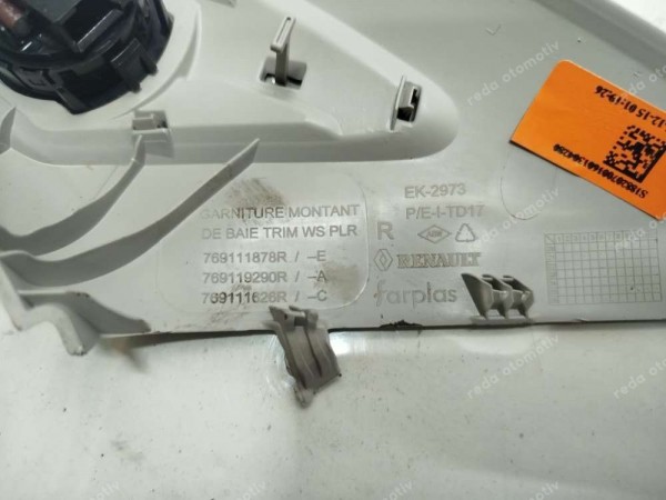 Renault Clio 5 Sağ Ön Direk Kaplaması Bakaliti Tweter Hoparlörü 769113864R 281480007R SP (EA110)
