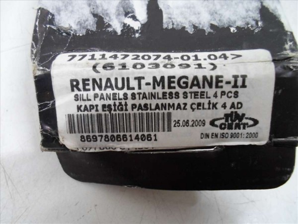 Renault Megane 2 Kapı Eşiği Paslanmaz Çelik OMSA 7711472074 YS YP [D-B-130]