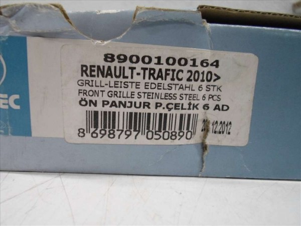 Renault Trafic Ön Panjur Krom Çıta Takımı 6 Parça YS YP [D-B-130]