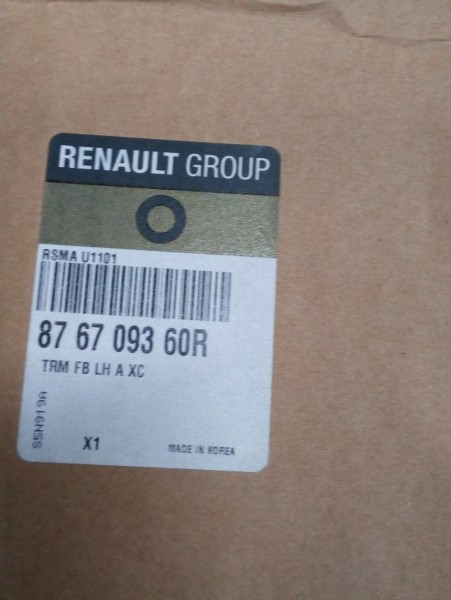 Renault Koleos 2 Sol Ön Sırt Kılıfı YP 876709360R (A1-A140)