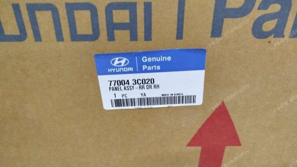Hyundai Sonata 02-05 Sağ Arka Kapı 77004-3C020 YP (IA110)