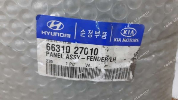 Hyundai Coupe Sol Ön Çamurluk 66310-27010 YP (HE110)