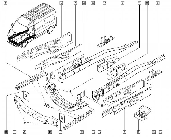 Renault Master 3 Movano Motor Travers Sportu [112419786R] YP (FD-110)