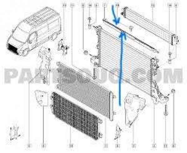 Renault Master 3 Radyatör Üst Davlumbazı [214760020R] YP [I-F-109]