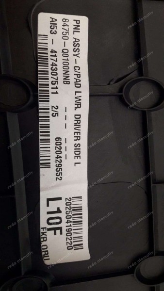 Hyundai Bayon Ön Konsol Alt Paneli 84750-Q0100 84751-Q0100 SP YP (DA-110)