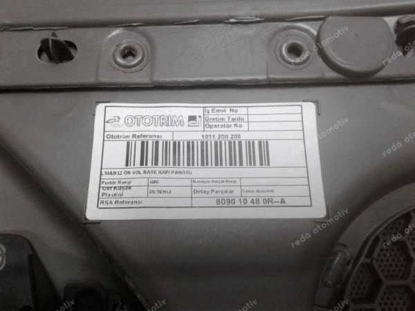 Renault Fluence Sol Ön Kapı Döşemesi Orj 809010480R YP (EA-130)