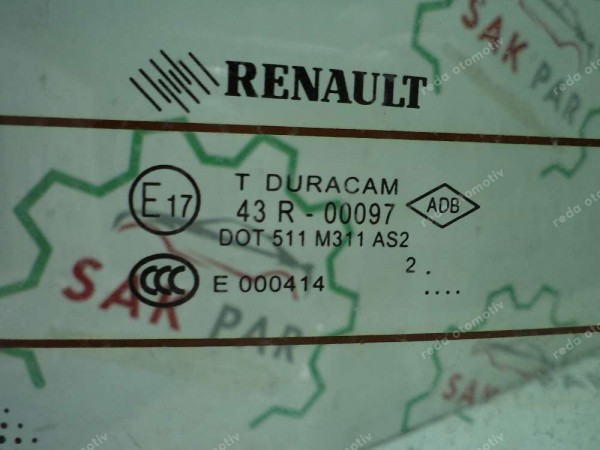 Renault Fluence Arka Bagaj Camı Orjinal 43R-00097 CP (IH-109)