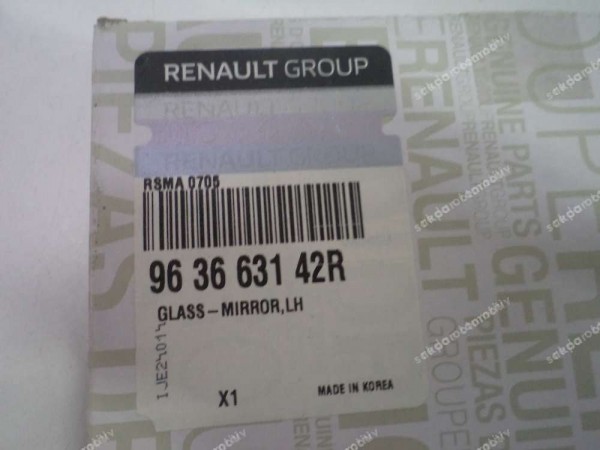 Renault Fluence Sol Ayna Camı Orj 963663142R YP