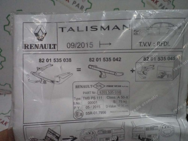 Renault Talisman Çeki Demiri Bağlantı Kiti Orjinal 8201535045 YP (AF-120)