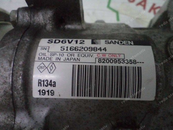 Renault Clio 2 Symbol Kangoo Klima Kompresörü Orjinal 8200953358 CP (CI-120)