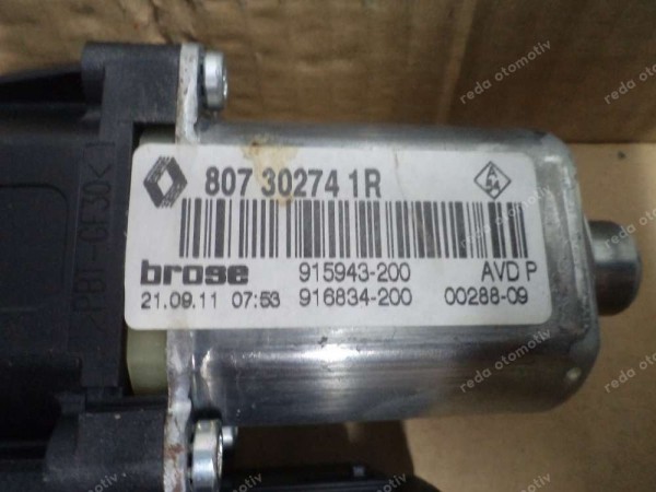 Renault Scenic 3 Sağ Ön Cam Kriko Kaldırma Motoru Orj 807302741R YP (DF-130)