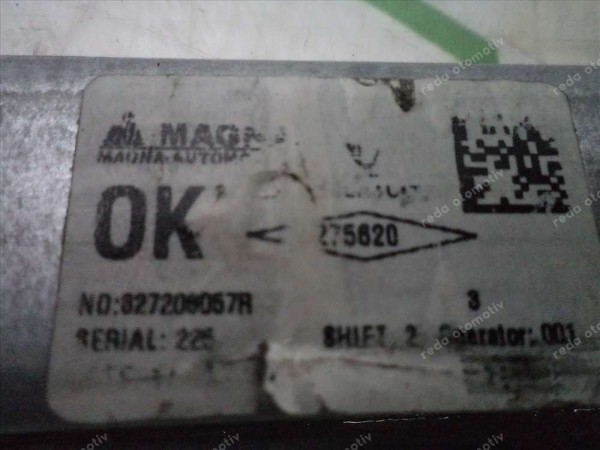 Renault Symbol Sandero Sağ Arka Cam Krikosu Orj 827206057R CP (EF-110)