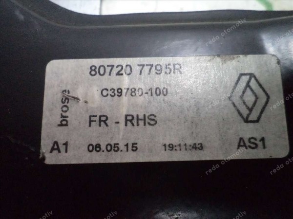 Renault Kadjar Sağ Ön Cam Krikosu Orj 807207795 CP (EF-110)